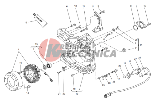 Alternator-side crankcase cover