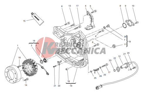 Alternator-side crankcase cover