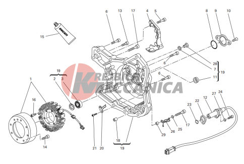 Alternator-side crankcase cover
