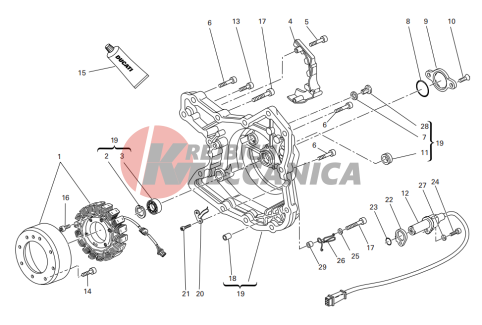 Alternator-side crankcase cover