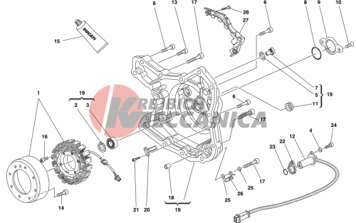 Alternator-side crankcase cover