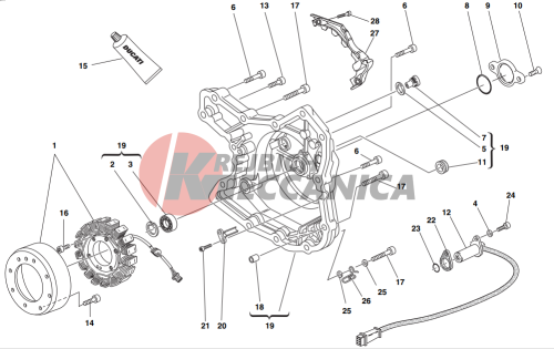 Alternator-side crankcase cover