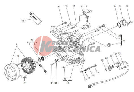 Alternator-side crankcase cover