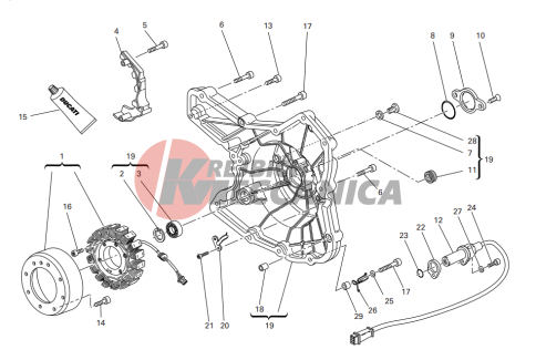 Alternator-side crankcase cover