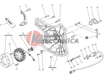 Alternator-side crankcase cover