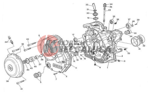 CLUTCH COVER A CRANKCASE
