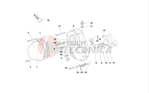 CLUTCH-SIDE CRANKCASE COVER