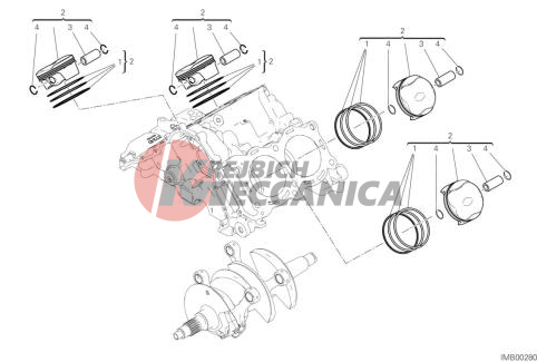 CYLINDER AND PISTONS