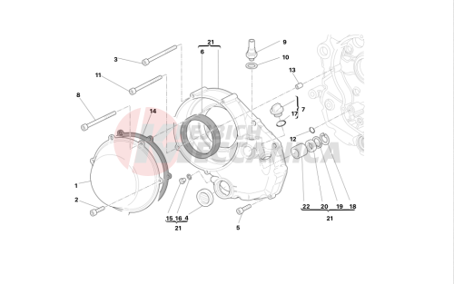 Clutch-side crankcase cover