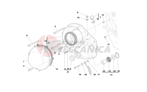 Clutch-side crankcase cover