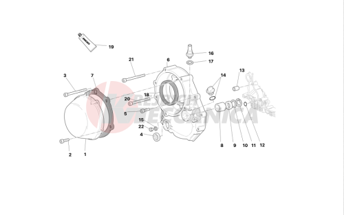 Clutch-side crankcase cover