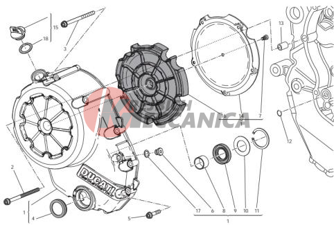 Clutch-side crankcase cover