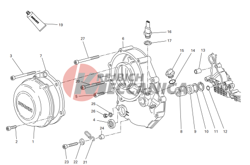 Clutch-side crankcase cover