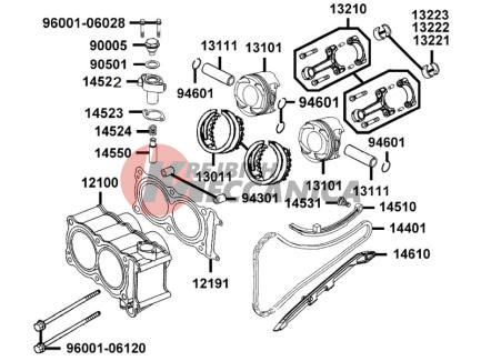 CYLINDER, PISTON, CRANKSHAFT