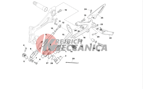 FOOTRESTS, LEFT