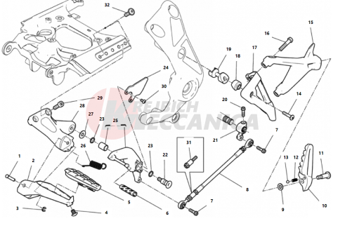 FOOTRESTS, LEFT