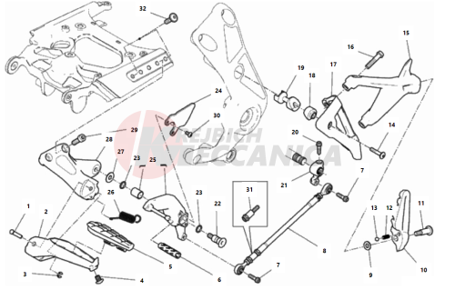 FOOTRESTS, LEFT