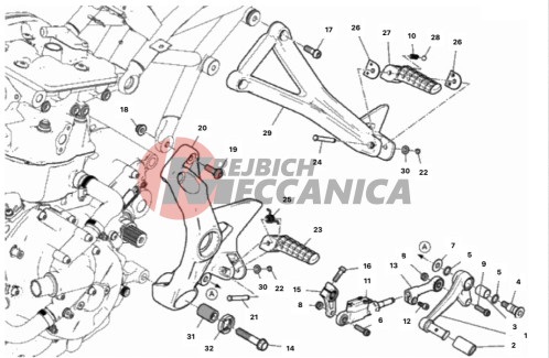 FOOTRESTS, LEFT