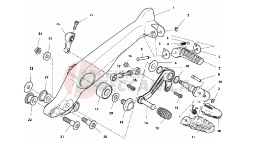 FOOTRESTS, LEFT