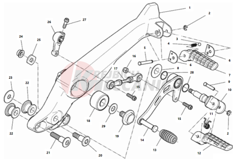 FOOTRESTS, LEFT