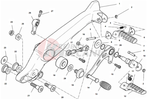 FOOTRESTS, LEFT