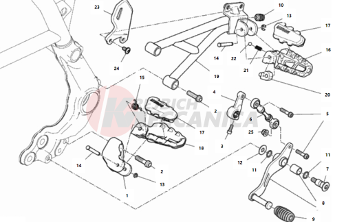 FOOTRESTS, LEFT