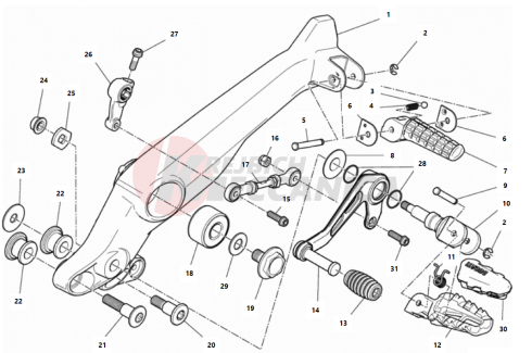 FOOTRESTS, LEFT