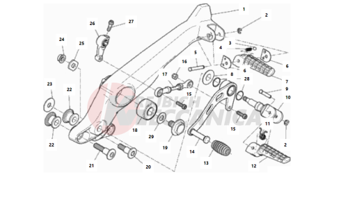 FOOTRESTS, LEFT