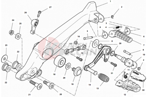 FOOTRESTS, LEFT