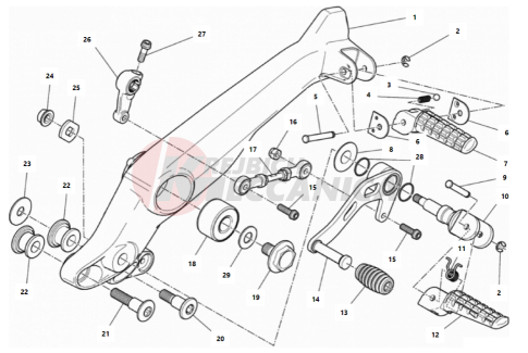 FOOTRESTS, LEFT