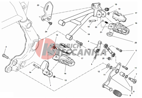 FOOTRESTS, LEFT