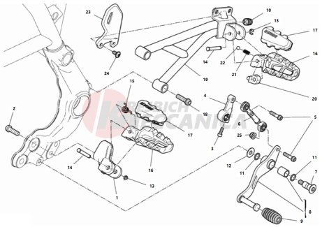 FOOTRESTS, LEFT