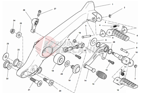 FOOTRESTS, LEFT