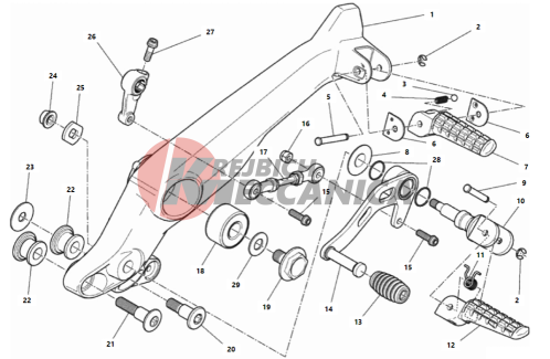 FOOTRESTS, LEFT