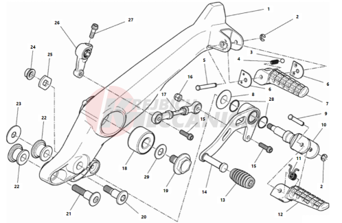 FOOTRESTS, LEFT