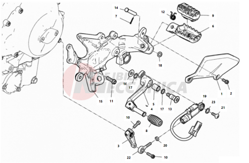 FOOTRESTS, LEFT