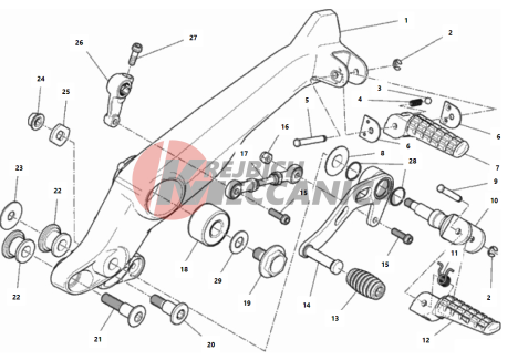 FOOTRESTS, LEFT