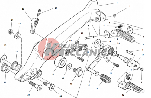 FOOTRESTS, LEFT