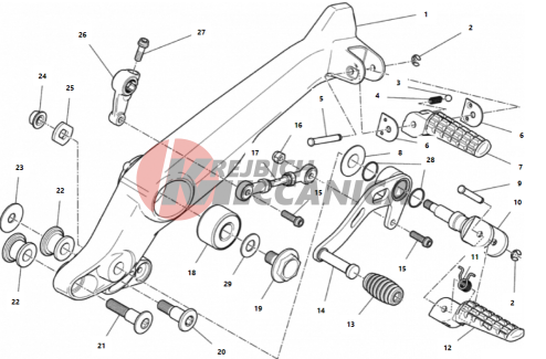 FOOTRESTS, LEFT