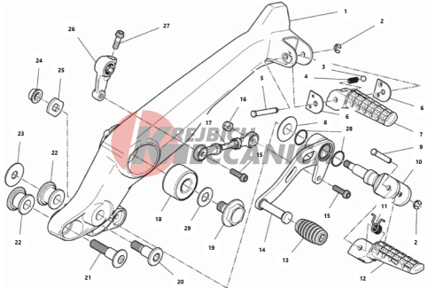 FOOTRESTS, LEFT