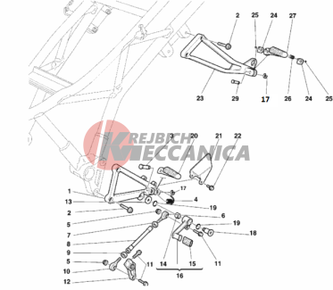 FOOTRESTS, LEFT