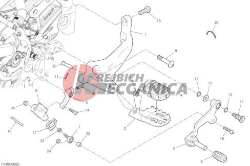 FOOTRESTS, LEFT