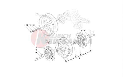 FRONT AND REAR WHEELS