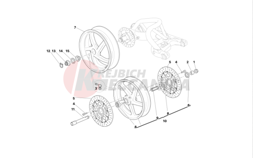 FRONT AND REAR WHEELS