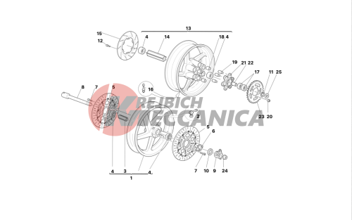 FRONT AND REAR WHEELS