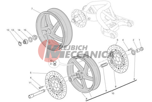 FRONT AND REAR WHEELS