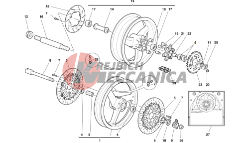 FRONT AND REAR WHEELS