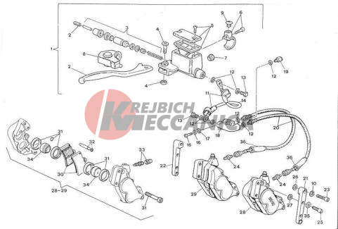 FRONT BRAKE SYSTEM 750 Laguna Seca