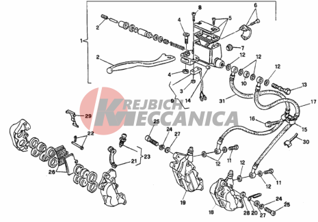 FRONT BRAKE SYSTEM DOUBLE DISC