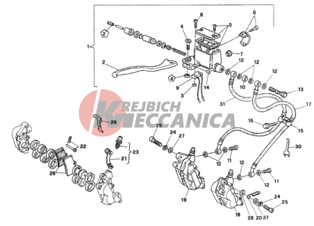 FRONT BRAKE SYSTEM DOUBLE DISC